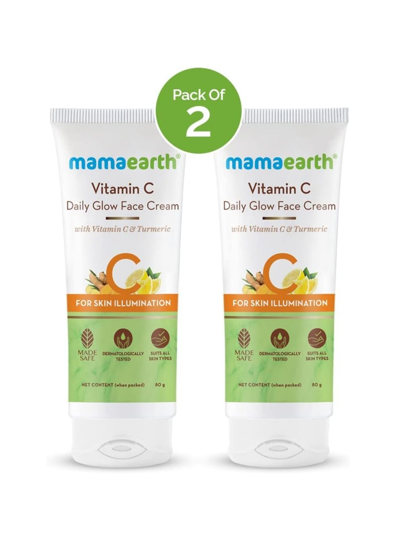 Mama Earth Mamaearth Vitamin C Daily Glow Face Cream With Vitamin C & Turmeric for Skin Illumination - Pack of 2 - Image 2