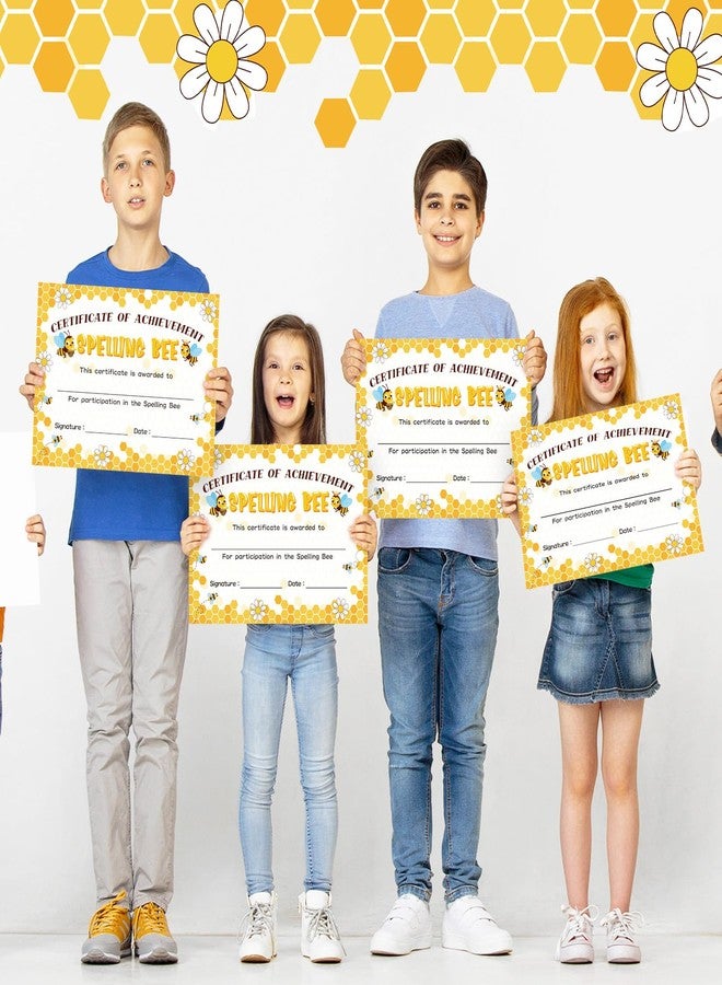 Affrolling 100 Pcs Spelling Achievement Certificates Spelling Bee Award 11 x 8 Inch Certificate of Achievement Recognition for Kids Adults Competitions Trophy Party Supplies - Image 5