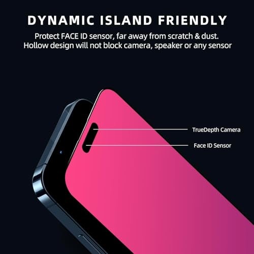 EGKimBa Privacy Screen Protector for iPhone 16 Pro Max, 6.9 inch Gradient Anti-Blue Light Tempered Glass - 2 Packs - Image 5