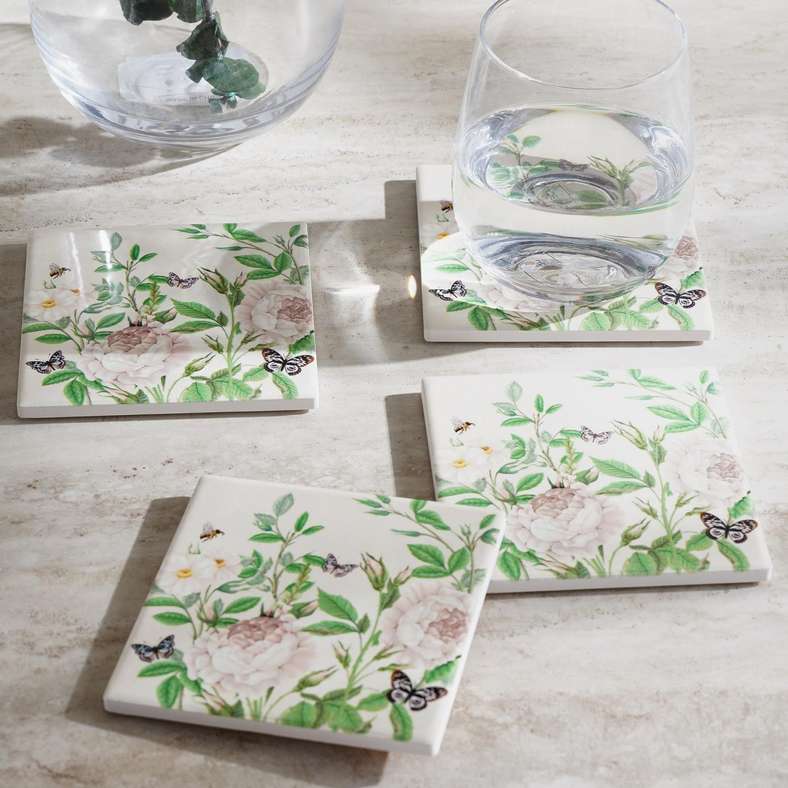 طقم كوسترات حديقة الورد للمنزل