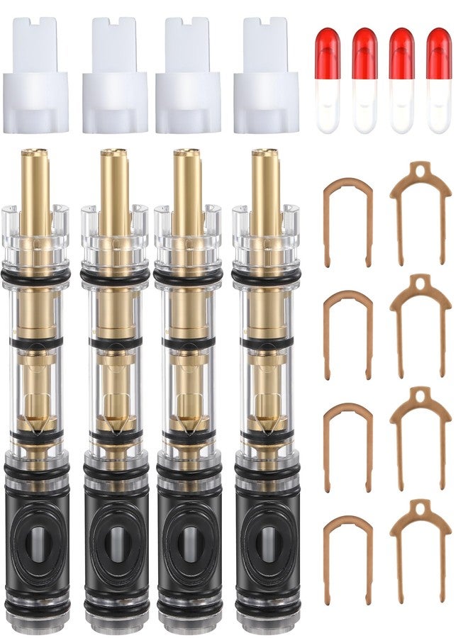 Enhon 4 Pack Dual Seal Cartridge Replacement Compatible with Moen 1225 1225B, One Handle Lavatory and Bathroom Faucet Cartridge Fits Single Handle Faucet/Showers, Brass - Image 1