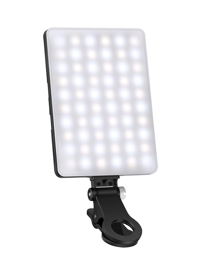 مصباح NEEWER الأساسي لصور السيلفي مع مشبك أمامي وخلفي للهاتف، 60 مصباح LED 2000 مللي أمبير قابل لإعادة الشحن، CRI 95+، 3 أوضاع إضاءة، مصباح محمول بمشبك للهاتف/الكمبيوتر اللوحي/الكمبيوتر المحمول، مكا - Image 5