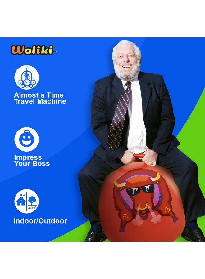 WALIKI Toys Hopper Ball For Kids (Hippity Hop Ball Hopping Ball Bouncy Ball With Handles Sit & Bounce Kangaroo Bouncer Jumping Ball Red Pump Included) (Ages: 16101 (29/75Cm)) - Image 3
