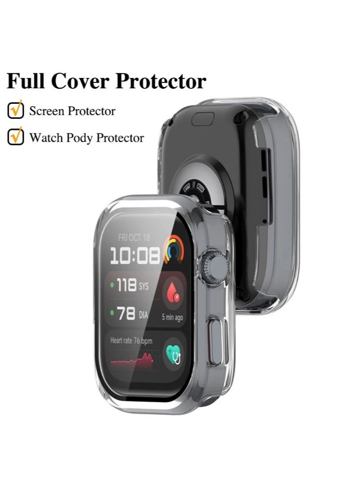 Generic - Case with Screen Protector for Huawei Watch D2, Ultra Slim Hard PC Full Coverage Proctective Case Lightweight Shockproof Anti-Scratch Bumper Cover with Tempered Glass (Black) - Image 1