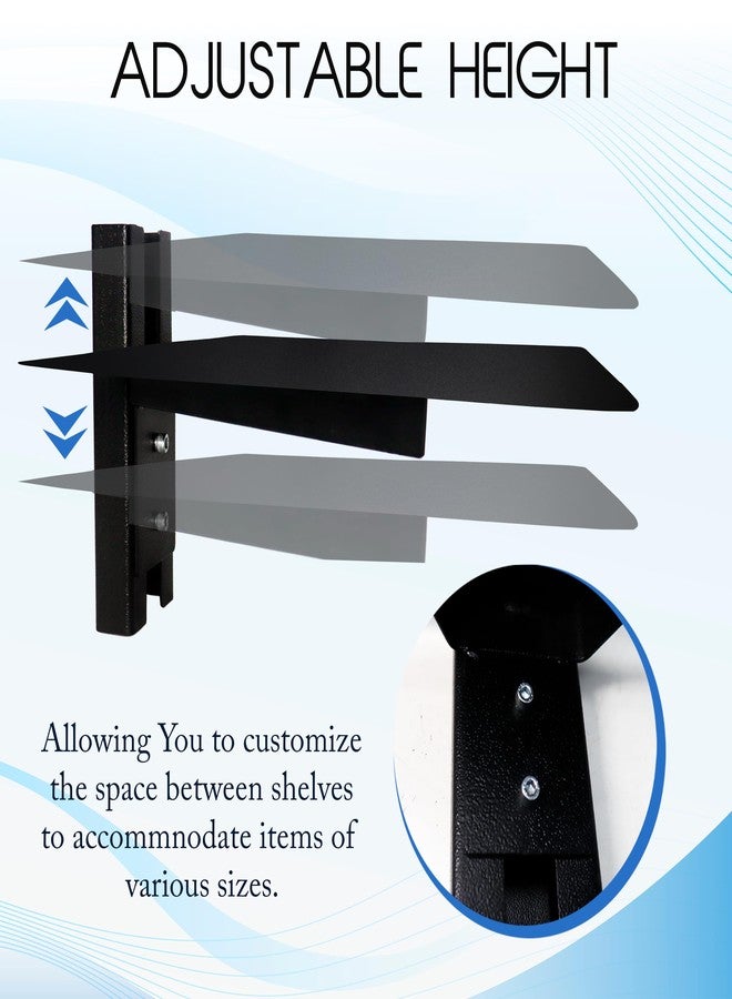 FEBTECH Metal Floating Wall Shelf – Heavy Duty Mount for Projectors, DVD Players, Game Consoles, and TV Accessories – Single Shelf - Image 2