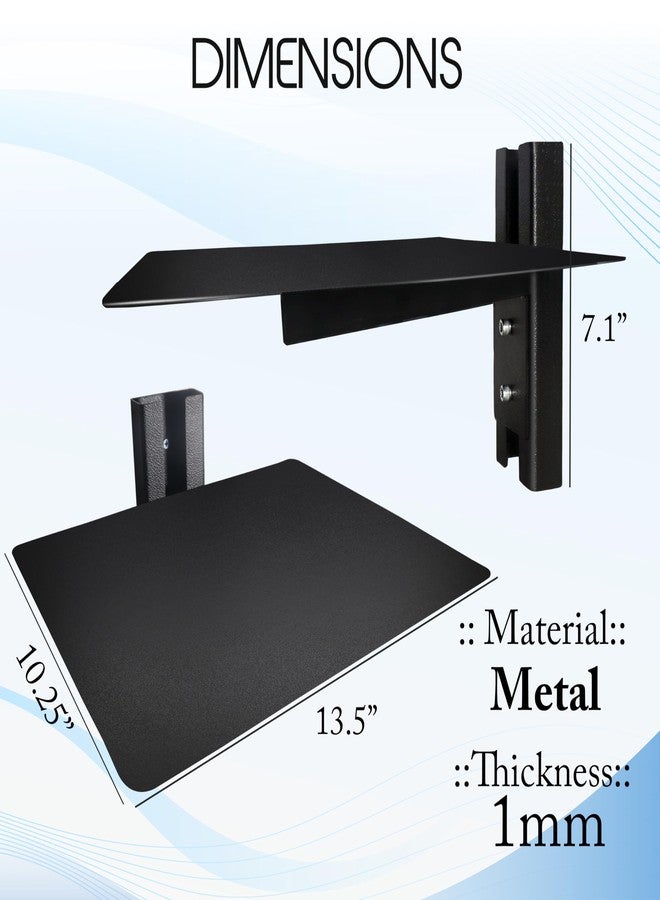 FEBTECH Metal Floating Wall Shelf – Heavy Duty Mount for Projectors, DVD Players, Game Consoles, and TV Accessories – Single Shelf - Image 3