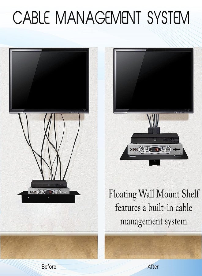 FEBTECH Metal Floating Wall Shelf – Heavy Duty Mount for Projectors, DVD Players, Game Consoles, and TV Accessories – Single Shelf - Image 5