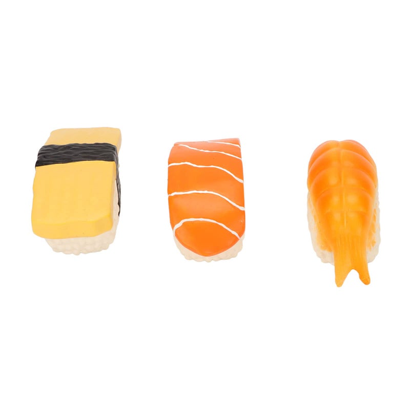 3Pcs Latex Sushi Dog Toy Squeaky Food Chew Toys for Small Medium Dogs - Image 3