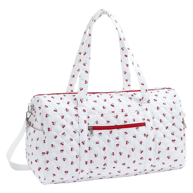 honitty Duffle Bag, Gym Bag for Women, Quilted Duffle Bags, Travel Large Capacity Floral Weekender Bags - Image 1