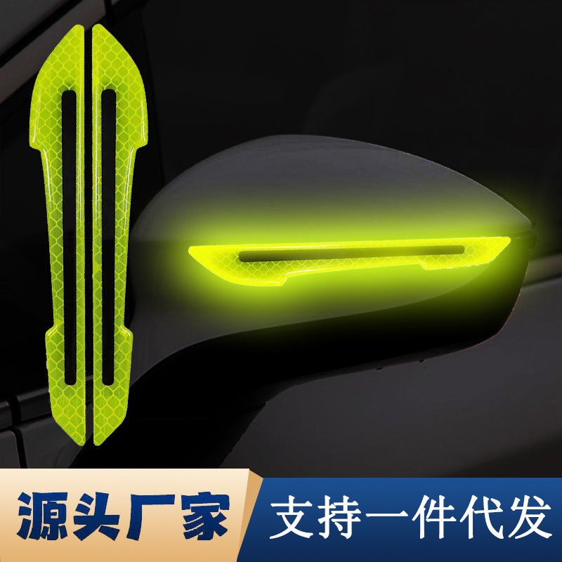 Car Rearview Mirror Reflective Sticker Scratch Decorative Sticker Door Handle Protective Sticker Door Side Fender Bumper Strip - Image 2