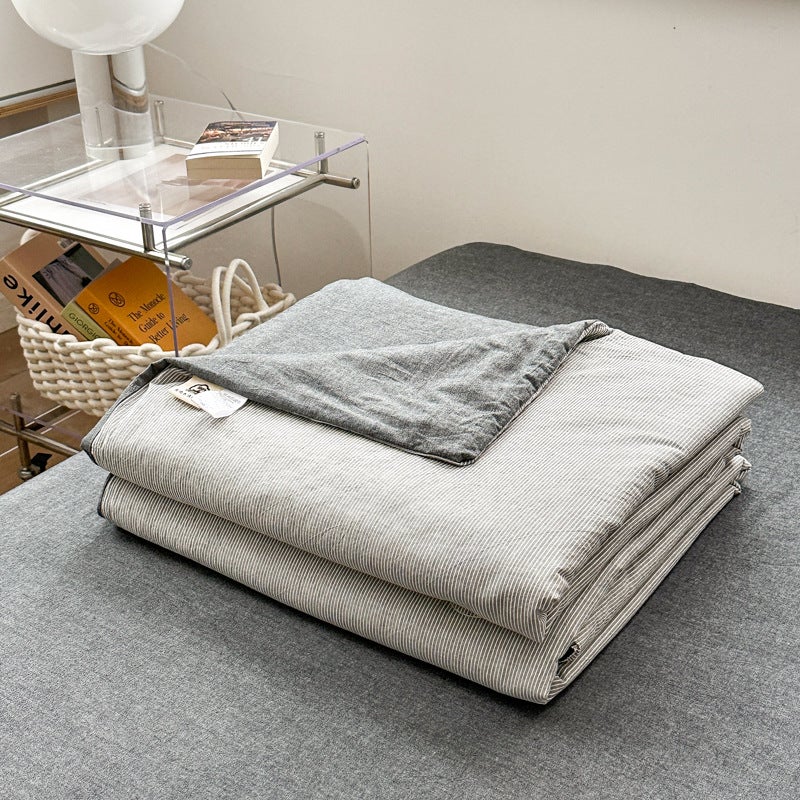 Japanese Style Pure Cotton Unprinted Washed Cotton Summer Quilt Good Product Soybean Fiber Summer Cool Quilt Summer Air Conditioned Quilt Summer Quilt - Image 1
