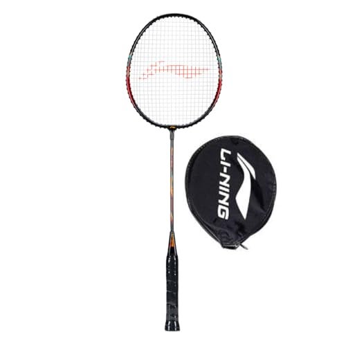 Li-Ning XP - 60 - IV Aluminium Strung Badminton Racket with Full Racket Cover (Black/Pink) | For Beginners | 90 grams | Maximum String Tension - 24lbs - Image 1