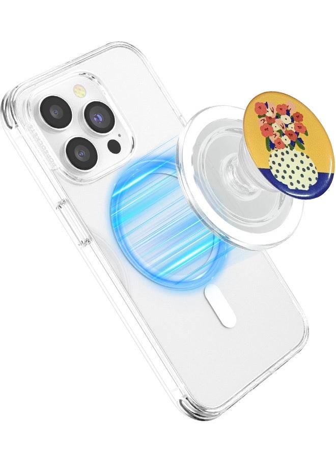 Tersely Phone Grip for MagSafe with Kickstand, Magnetic Stand, Swappable Top, Secure Hold for iPhone 17/16/15/14/13/12 And MagSafe Cases, Phone & Tablet Grip - Image 1