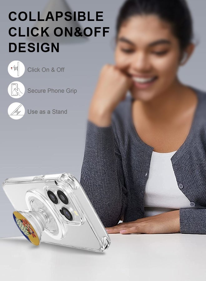 Tersely Phone Grip for MagSafe with Kickstand, Magnetic Stand, Swappable Top, Secure Hold for iPhone 17/16/15/14/13/12 And MagSafe Cases, Phone & Tablet Grip - Image 5