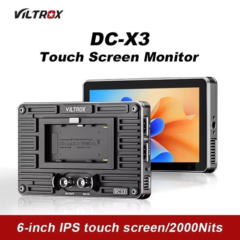 Viltrox DC-X3 6 inch 4K Hdmi Camera Field Monitor Touchscreen 2000 Nits 3D LUT Metal - Image 1