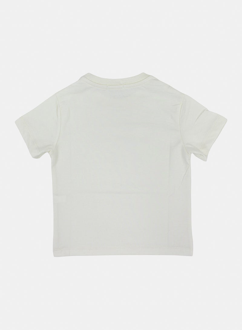 playmore Girls Cotton T-Shirt – Off-White "Inside My Flower Garden" Print - Image 2