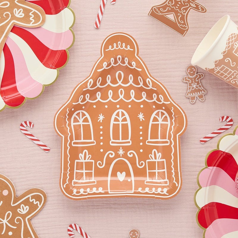 Hootyballoo Gingerbread House Paper Plates 8pcs/Pack - Image 4