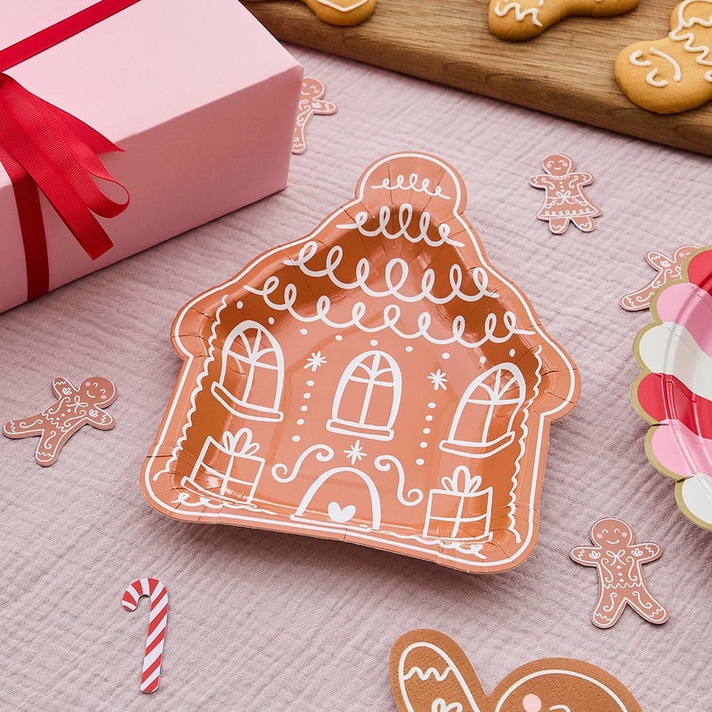Hootyballoo Gingerbread House Paper Plates 8pcs/Pack - Image 2