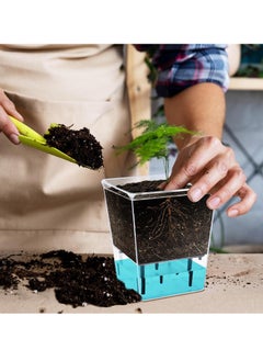 SYOSI Self Watering Pots Set 3 Packs 5/4.1/2.7 Inch Self Watering Pots for Indoor Plants Clear Planter Pot with Deep Reservoir for Plant  - Image 5