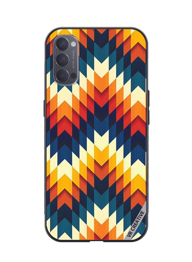 VR CREATIVE Protective Case Cover For Oppo Reno4 Pro 5G Abstract Design Multicolour - Image 1
