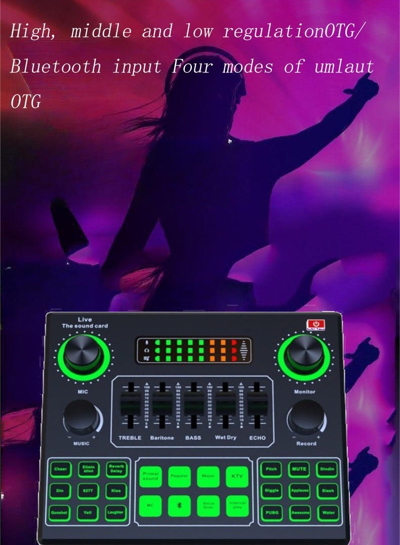 V9SJ Live Sound Card Audio Mixer，Live Streaming Voice Changer Card With Multiple Effects Audio，for PS4/Phone/iPad/Computer,Live broadcast  - Image 4