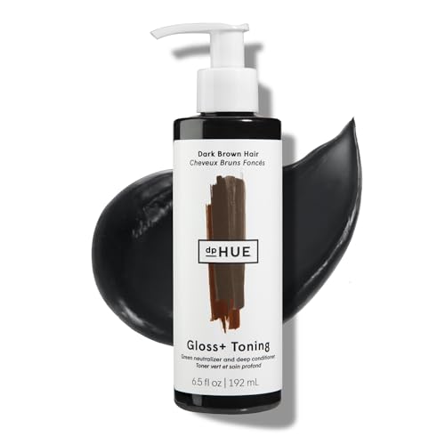 dpHUE Gloss+ Toning, Green - Deep Condition & Neutralize Brass - For Dark Hair, Red Warmth, Dark Brown - Anti-Brass Treatment, Hair Conditioner - Vegan, Leaping Bunny - 6.5 oz - Image 1