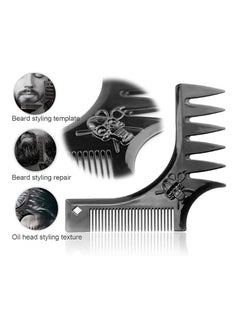 General Men's Hair Comb Set, 5 Pieces Men's Styling Comb, Wide-Tooth Comb, Beard Straightener, Hair Straightener, Hairstyling Comb, Black Plastic Comb  - Image 2