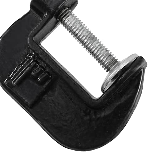 MOUYAT 24 Piece 1 Inch C-Clamp Set, Metal Malleable Iron Small C-Clamps for Woodworking, Welding, Building, 1 Inch Jaw Opening, 0.8 Inch Throat Depth, Black - Image 3