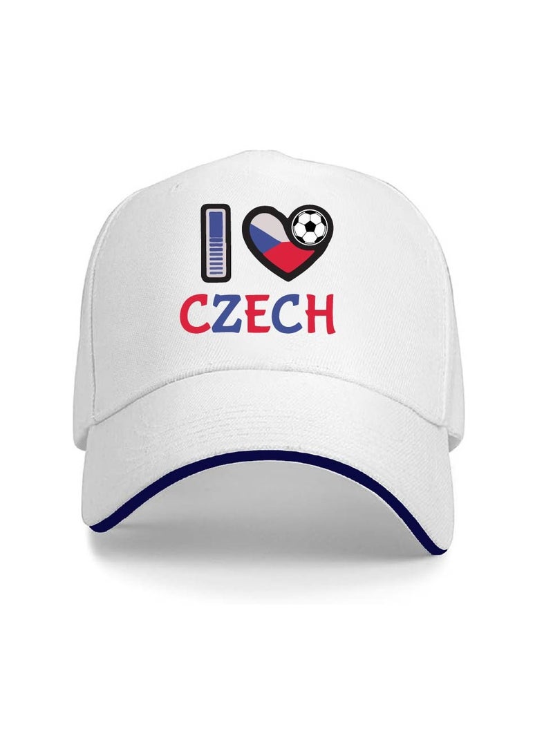 PRINTSHOP4ME Czechia Unisex Adult Football Cap for Both Men and Women With Metal Adjustable Buckle Closure - Perfect for Football Fans, Match Days, Outdoor Activities, and Everyday Wear - Image 1