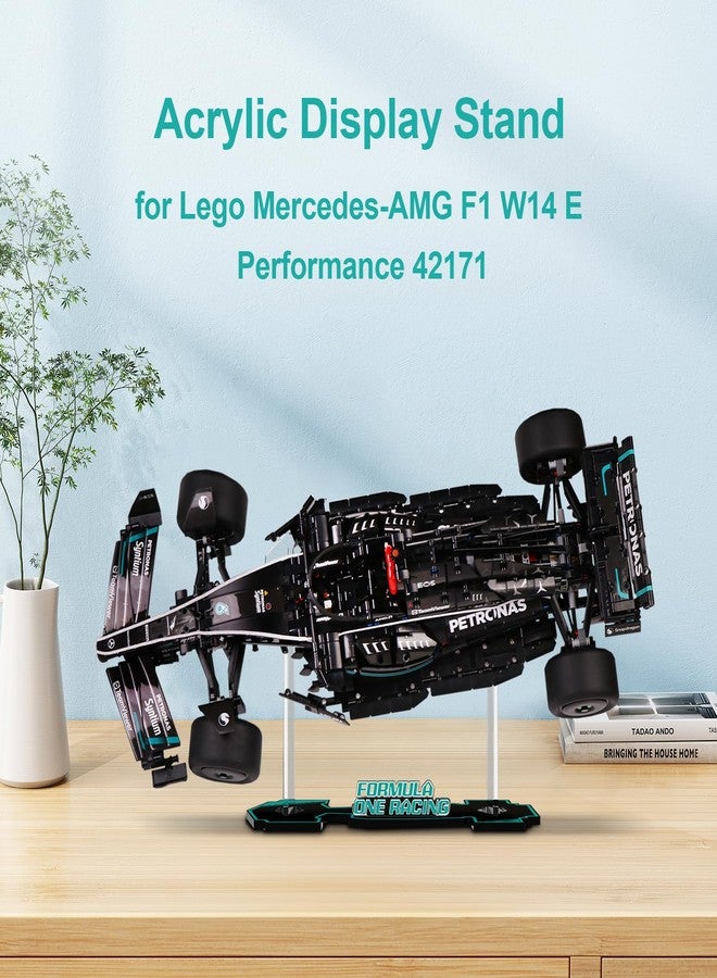 NAOCARD Acrylic Display Stand for Lego Technic Mercedes-AMG F1 W14 E Performance Race Car Building Set (Stand Only, No Model), Display Bracket for Lego 42171 Race Car Model - Image 2
