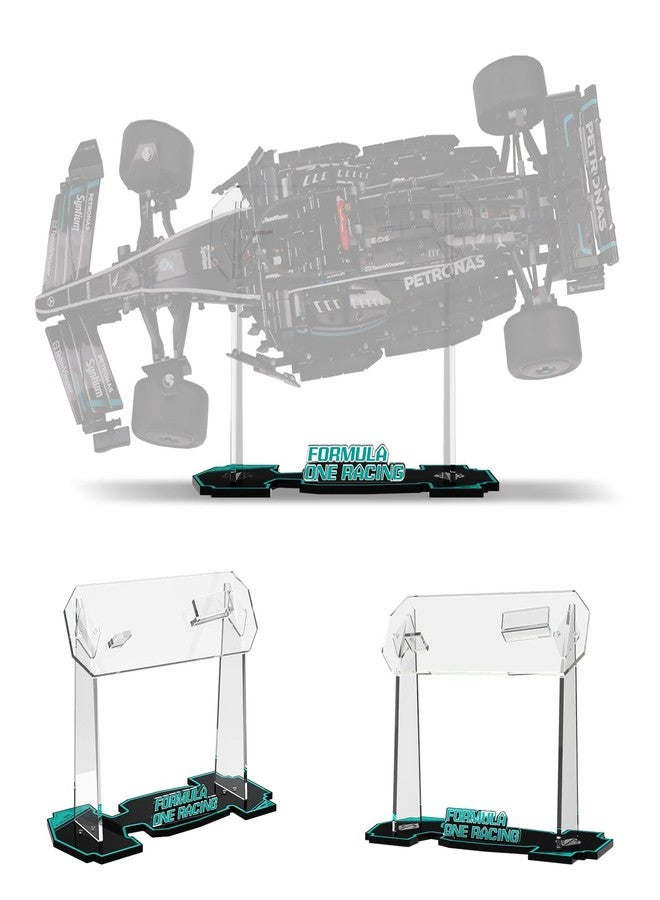 NAOCARD Acrylic Display Stand for Lego Technic Mercedes-AMG F1 W14 E Performance Race Car Building Set (Stand Only, No Model), Display Bracket for Lego 42171 Race Car Model - Image 1