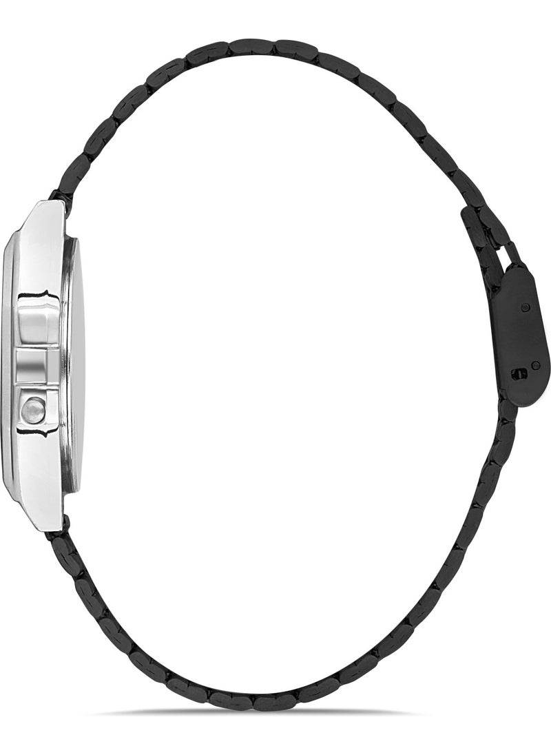 Aqua Di Polo 1987 Women's Black Metal Band Pop Digital Retro Watch APWA063502  - Image 5