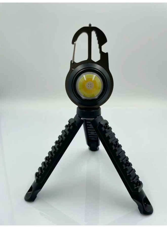 Function Portable Light Mini Work Light Portable High Brightness Keychain Light Strong Light Led Outdoor Mini Flashlight-Color:W5137 With Bracket - Image 1