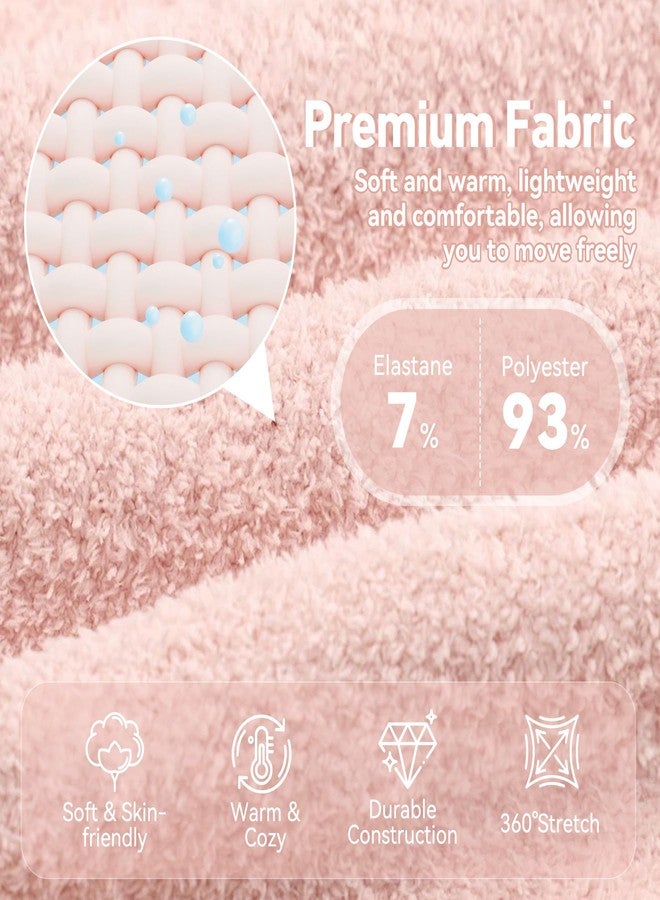 Zando Leopard Print Socks Cheetah Print Fuzzy Socks for Women Fluffy,Super Soft&Warm Gifts,Cozy Sock Cloud Comfy -for Home,Sleeping,Halloween,Yoga K 5 Pairs Print Leopard - Image 2