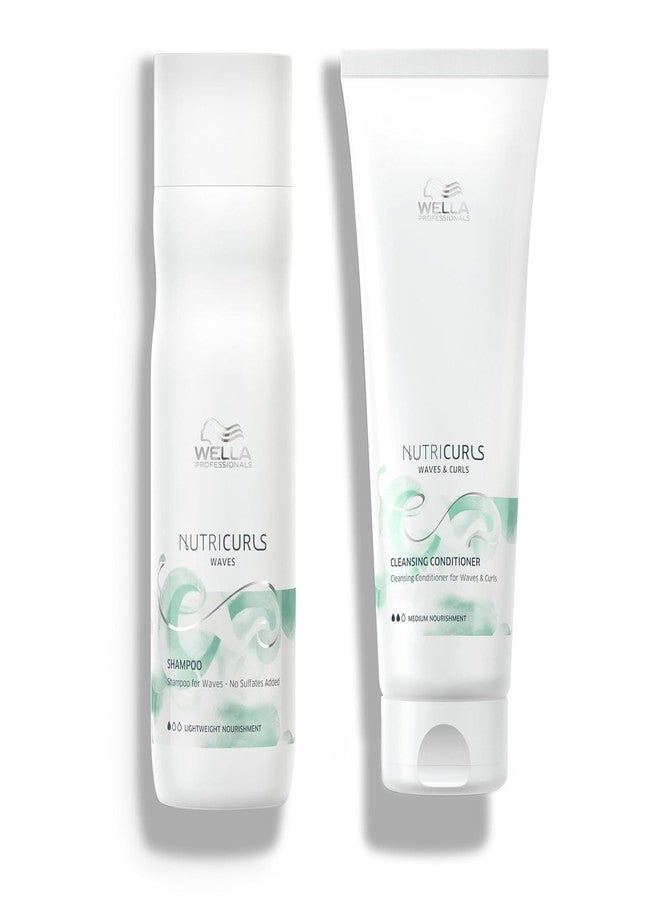 Wella Professionals Nutricurls Shampoo + Conditioner Set for Waves, Formulated with Nourish-In Complex, Nourish and Define Waves, Sulfate Free Hair Care Regimen - Image 1