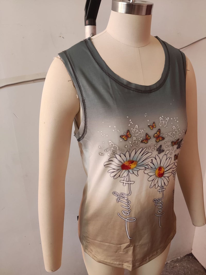 2021 AliExpress wish independent station eBay cross-border summer cool sleeveless digital printing T-shirt green M - Image 3