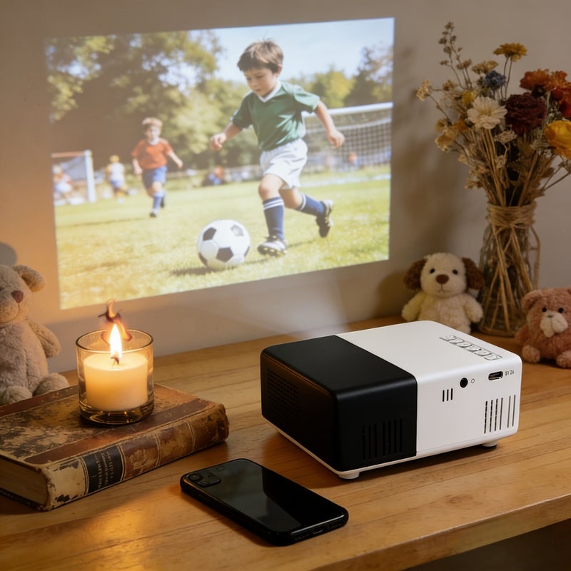 1pc Compact Home HD USB Projector Portable For Backyard Cinema Anytime - Image 5