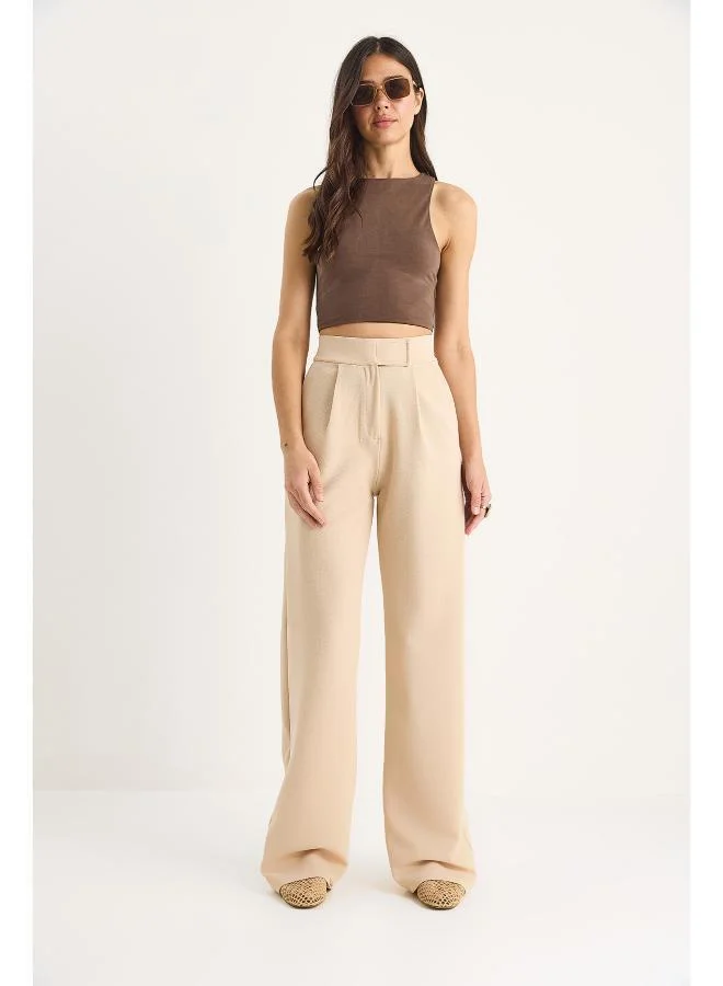 جينجر بنطلون مستقيم بقصة مفصلة