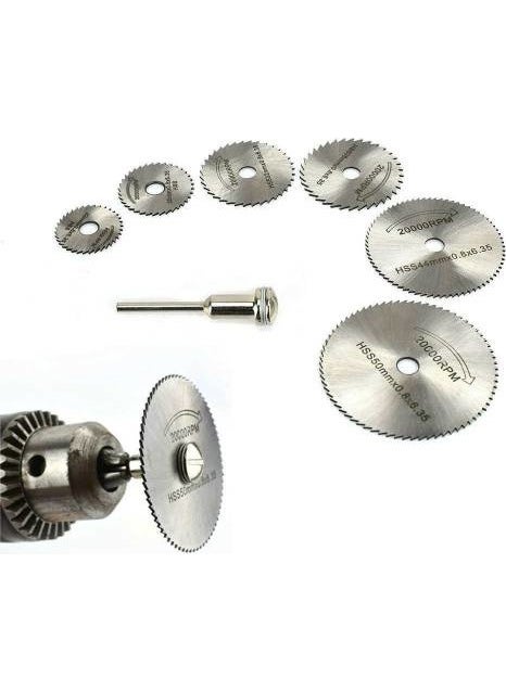 Mini - Circular Saw Blade 7 Piece Set Rotary Dremel for Wood, Plastic, Laminate and Aluminum - Image 1