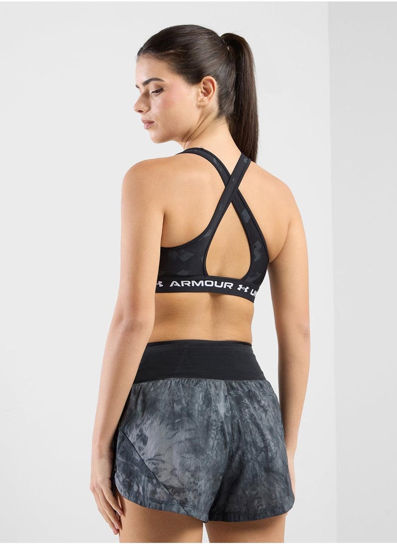 UNDER ARMOUR - Printed Crossback Medium Support Bra - Image 1