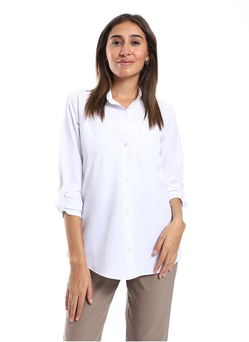 Master Jeans - Women’s Casual Roll Up Sleeves Shirt - Image 1