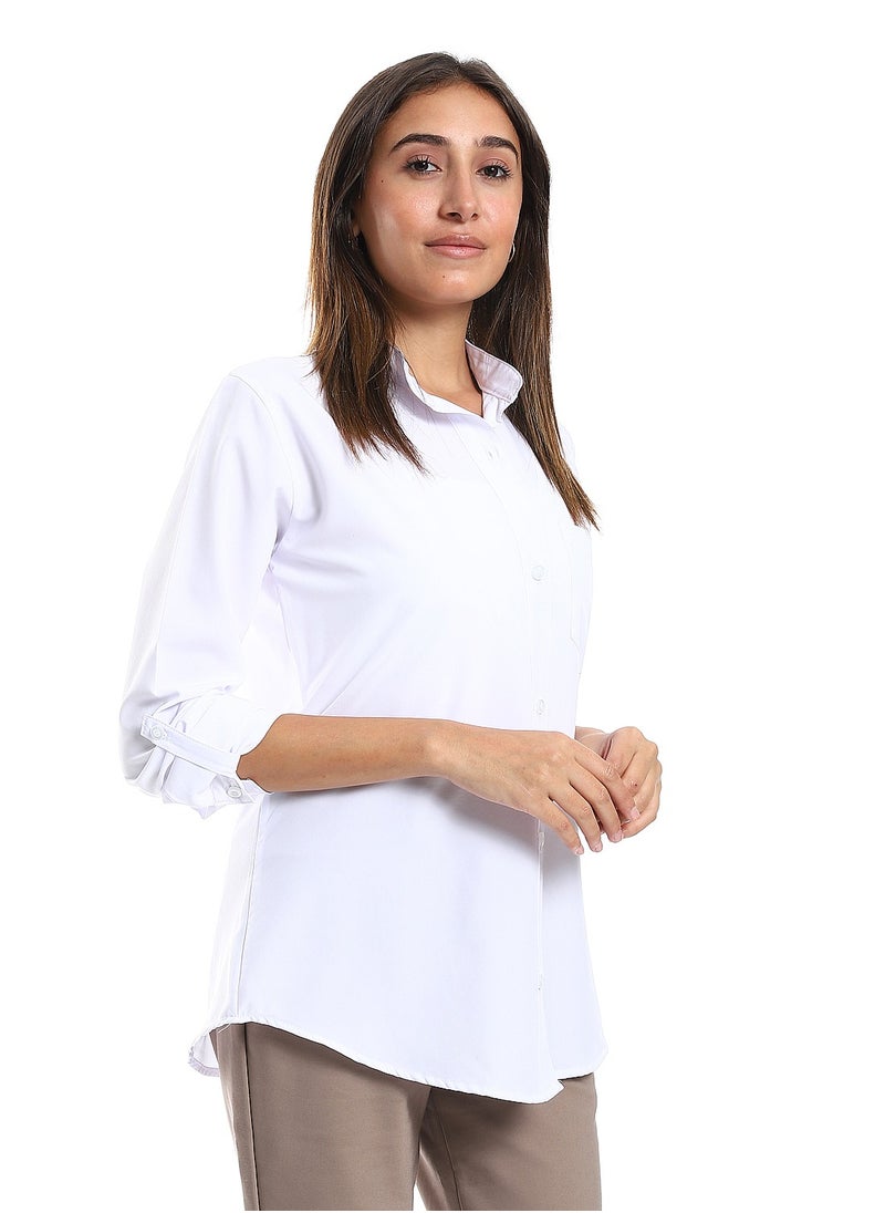 Master Jeans - Women’s Casual Roll Up Sleeves Shirt - Image 1