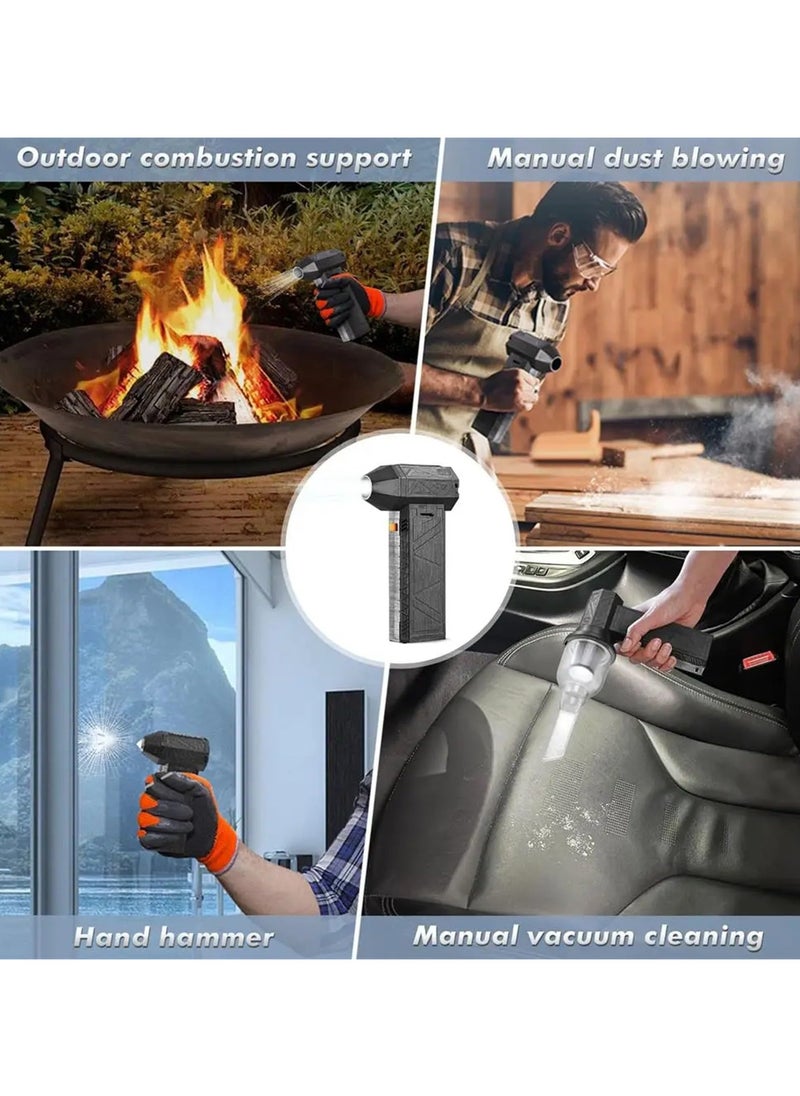 Awakey - 130,000 RPM / 8000mAh Mini Cordless Jet Fan Blower, Rechargeable Turbo Air Duster with Brushless High-Speed Motor, Powerful Electric Air Blower for Car, Computer, Keyboard, Lens - Image 1