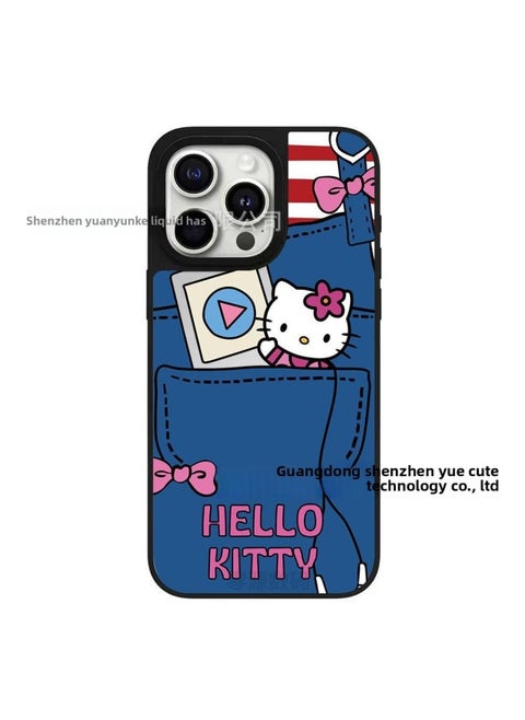 [Mirror KT] Case With Mirror Anti-drop And Dirt-resistant High Version Mobile Phone Case For Apple IPhone16-Color:[black Edge Mirror] 934-Applicable Models:iphone12pm