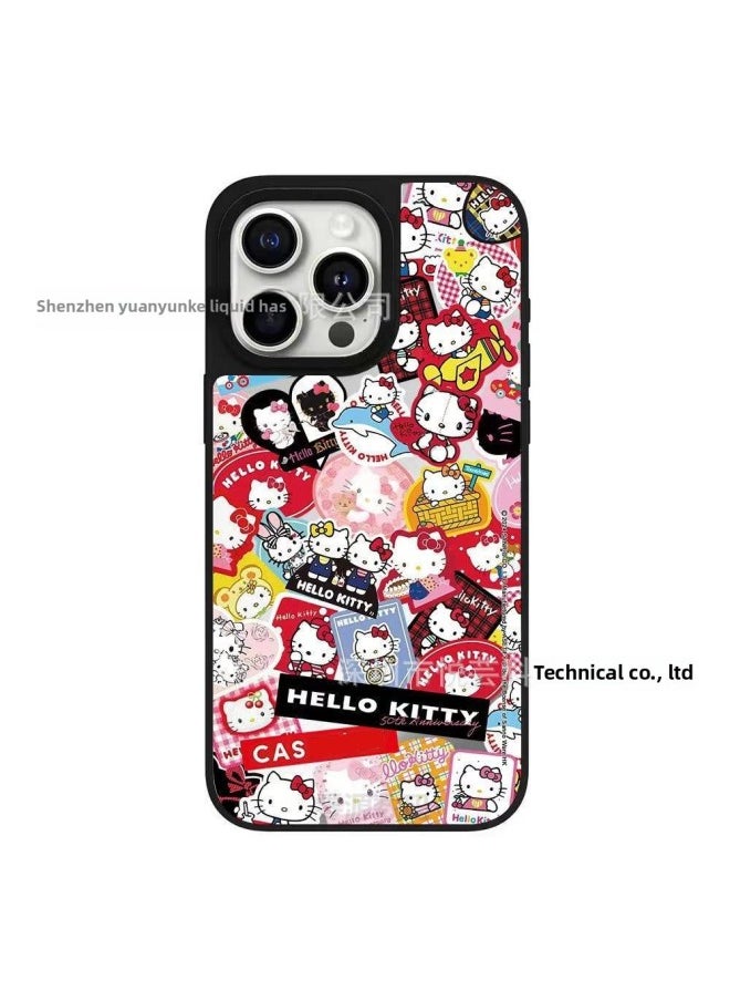 [Mirror KT] Case With Mirror Anti-drop And Dirt-resistant High Version Mobile Phone Case For Apple IPhone16-Color:[black Edge Mirror] 934-Applicable Models:iphone12pm