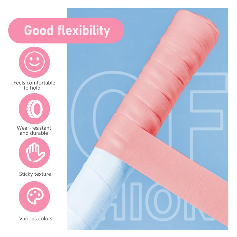 8 Pack Tennis Racket Grip Tape, Badminton Racket Grip, PU Overgrip Tape for Tennis Badminton Padel Squash Rackets Fishing Rods and Bicycle Handles - Image 4