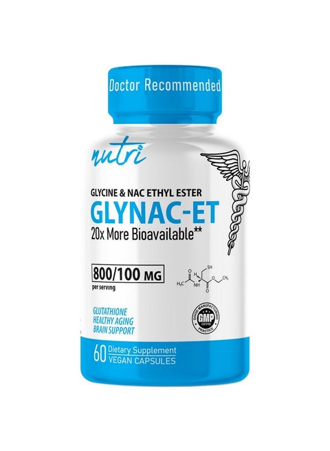 Nature'S Fusions GlyNAC-ET NAC Supplement N-Acetyl Cysteine Ethyl Ester -  20x More Bioavailable Than GlyNAC - Glycine & N-acetylcysteine Ethyl Ester  Anti Aging Supplement, Boost Glutathione (60 Capsules) | Best Price Bahrain  |