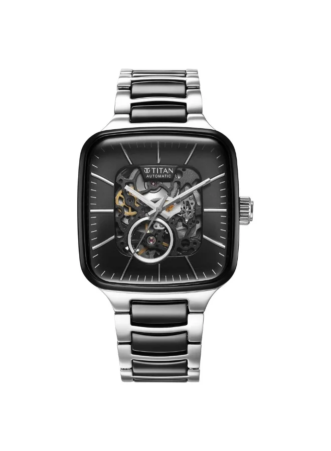 تيتان Men's Stainless Steel Automatic Watch 90175KD01 - 39 mm