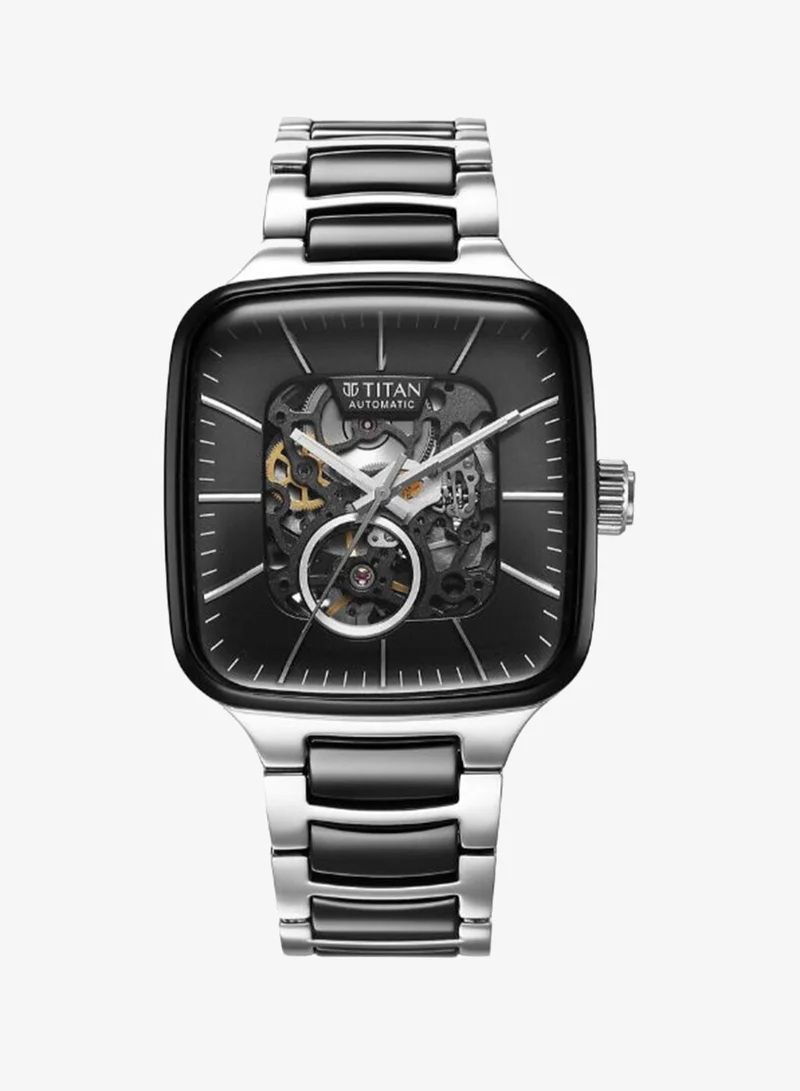 تيتان Men's Stainless Steel Automatic Watch 90175KD01 - 39 mm