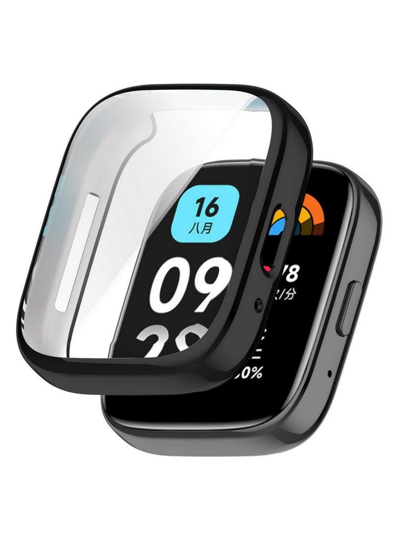 1PCS Shockproof Case for Xiaomi Redmi Watch 3 Lite Screen Protector Bumper Shell Protect Cover Ultra Thin Scratch Resistant Housing Black - Image 1